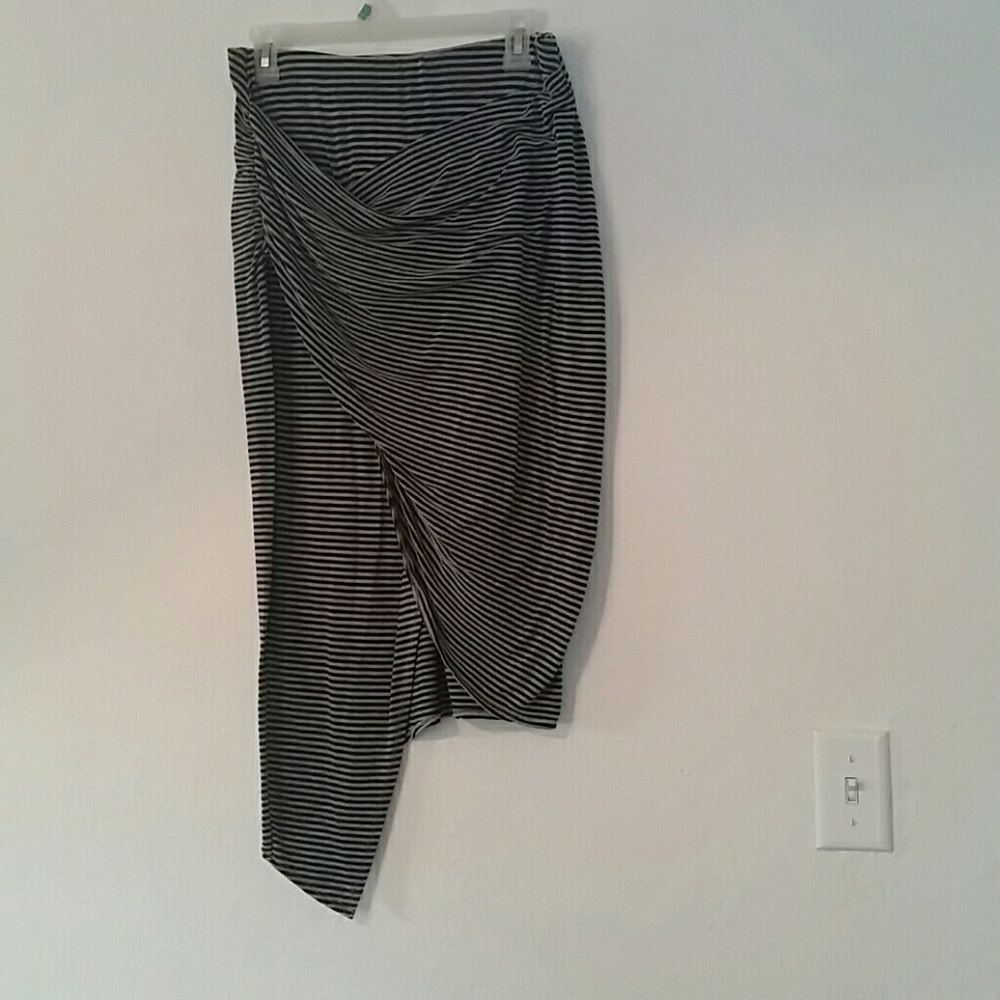 Striped Wrap Skirt